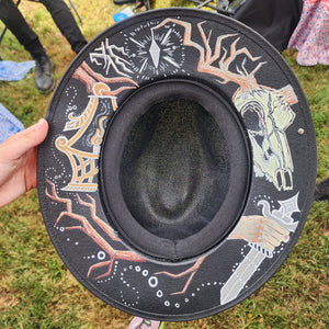 Lore DnD Mythical Hand Painted Sun Hat Art