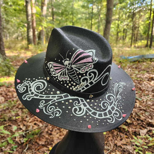 Black & Pink Death's-Head Hawkmoth Sun Hat Medium