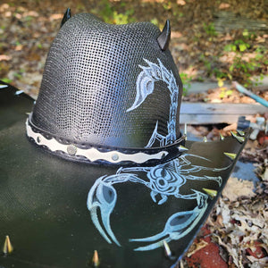 Scorpion Spiked Cowboy Hat Large Y'allternative Western Goth