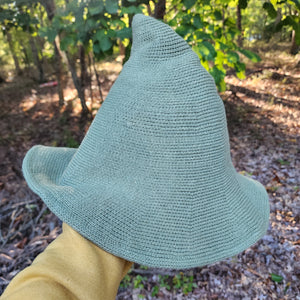 Knit Witch Hat – Soft & Comfortable Pointed Hat with Shapeable Wire Brim | Adult Sizes, Multiple Colors