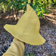 Knit Witch Hat – Soft & Comfortable Pointed Hat with Shapeable Wire Brim | Adult Sizes, Multiple Colors