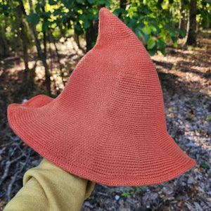 Knit Witch Hat – Soft & Comfortable Pointed Hat with Shapeable Wire Brim | Adult Sizes, Multiple Colors