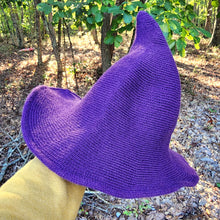 Knit Witch Hat – Soft & Comfortable Pointed Hat with Shapeable Wire Brim | Adult Sizes, Multiple Colors