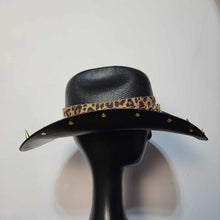 Gold Cheetah Spiked Cowboy Hat Y'allternative Western Goth Large