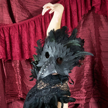 Raven Plague Doctor Mask – Gothic Black Halloween Costume Mask