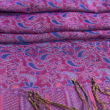 Purple Blue Pink Paisley Pashmina Scarf