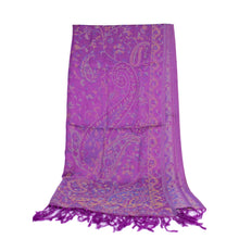 Spring Purple Pastel Paisley Block Pashmina Scarf