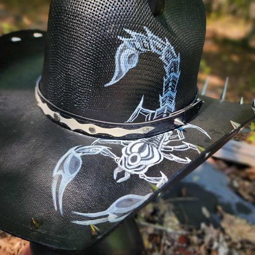Scorpion Spiked Cowboy Hat Large Y'allternative Western Goth