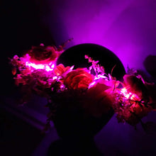 flower crown headband with hot pink LED lights