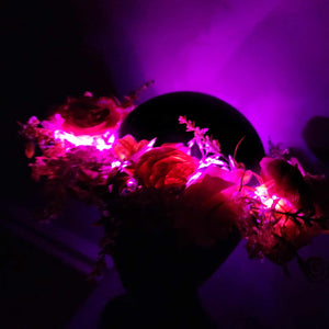 flower crown headband with hot pink LED lights
