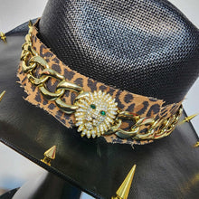Gold Cheetah Spiked Cowboy Hat Y'allternative Western Goth Large