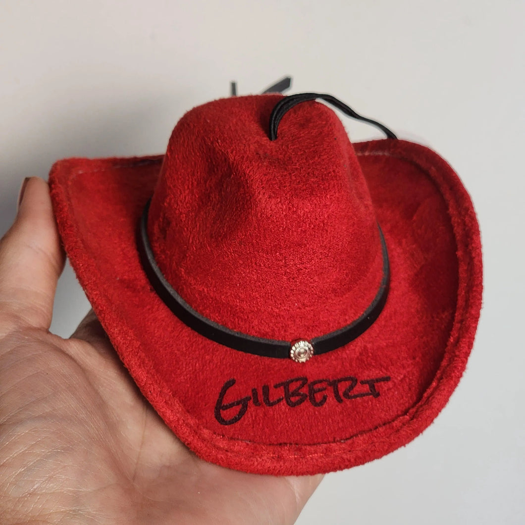Personalized Mini Cowboy Hat for Plush Toy, Doll, Pet, or Ornament