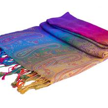 Rainbow Paisley Pashmina Scarf