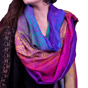 Rainbow Paisley Pashmina Scarf