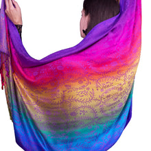 Rainbow Paisley Pashmina Scarf