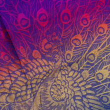 Rainbow Peacock Feathers Pashmina Scarf