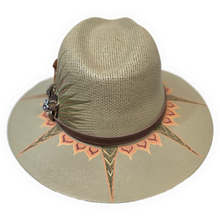 Animal Skull Hand Painted Khaki Green Sun Hat