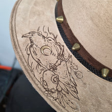 Raven Dark Celestial Taupe Suede Sun Hat