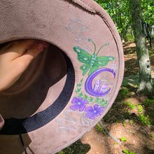 Gray Psychedelic Night Garden Sun Hat