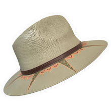 Animal Skull Hand Painted Khaki Green Sun Hat