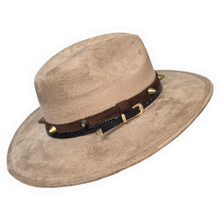 Raven Dark Celestial Taupe Suede Sun Hat