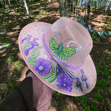 Gray Psychedelic Night Garden Sun Hat