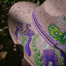Gray Psychedelic Night Garden Sun Hat