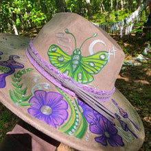 Gray Psychedelic Night Garden Sun Hat