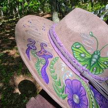 Gray Psychedelic Night Garden Sun Hat