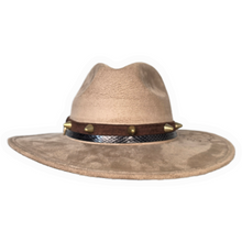 Raven Dark Celestial Taupe Suede Sun Hat
