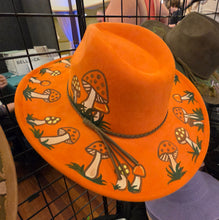Orange Retro Mushroom Sun Hat