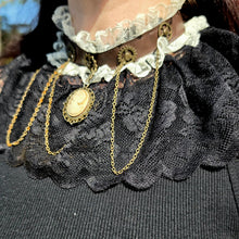 Steampunk Gears Lace Choker Necklace