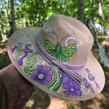 Gray Psychedelic Night Garden Sun Hat