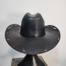 Goth Cowboy Hat Y'allternative Western Gothic Fashion Large with Skull & Horns