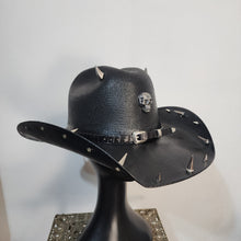 Goth Cowboy Hat Y'allternative Western Gothic Fashion Large with Skull & Horns