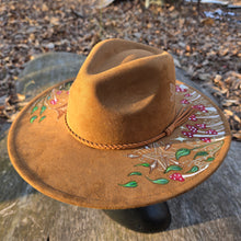 Mystical Mushroom Sun Hat with Dragonfly & Frog Hand Painted