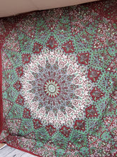 Maroon Elephant Mandala Queen Tapestry