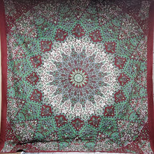 Maroon Elephant Mandala Queen Tapestry