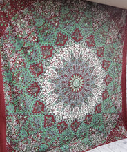 Maroon Elephant Mandala Queen Tapestry