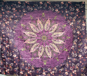 Purple Swirl Mandala Tapestry