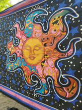 Crazy Color Sun Tapestry- Size Twin