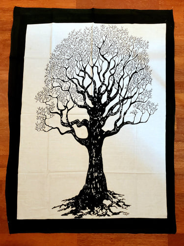 Mini White Tree Tapestry