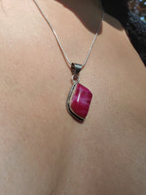 Pink Swatch Gemstone Silver Necklace