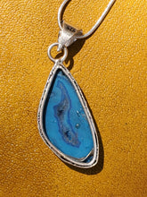 Blue Agate Silver Necklace