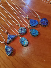 Blue Purple Druzy Necklace