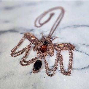 Scarab Beetle Antique Copper Steampunk Necklace Pendant