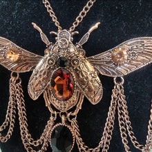 Scarab Beetle Antique Copper Steampunk Necklace Pendant