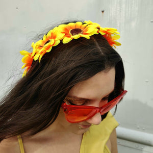 Sunflower Crown LED Light-Up Headband