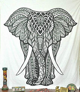 White Elephant Queen Tapestry
